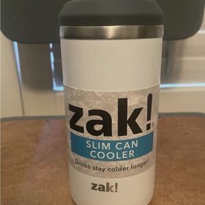 NEW Zak! Slim Can Cooler 12oz | Color: White